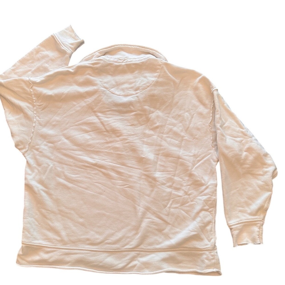 Aerie Sweatshirt Pullover Womens Small Cream Excellent Split Neck Oversized - Picture 5 of 6